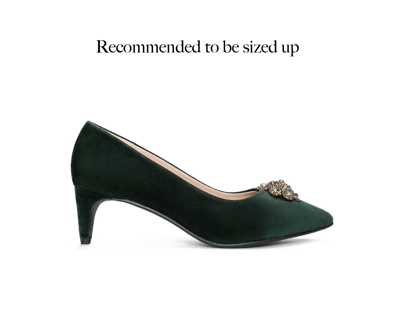 E.H Agate Velvet Mid Heel