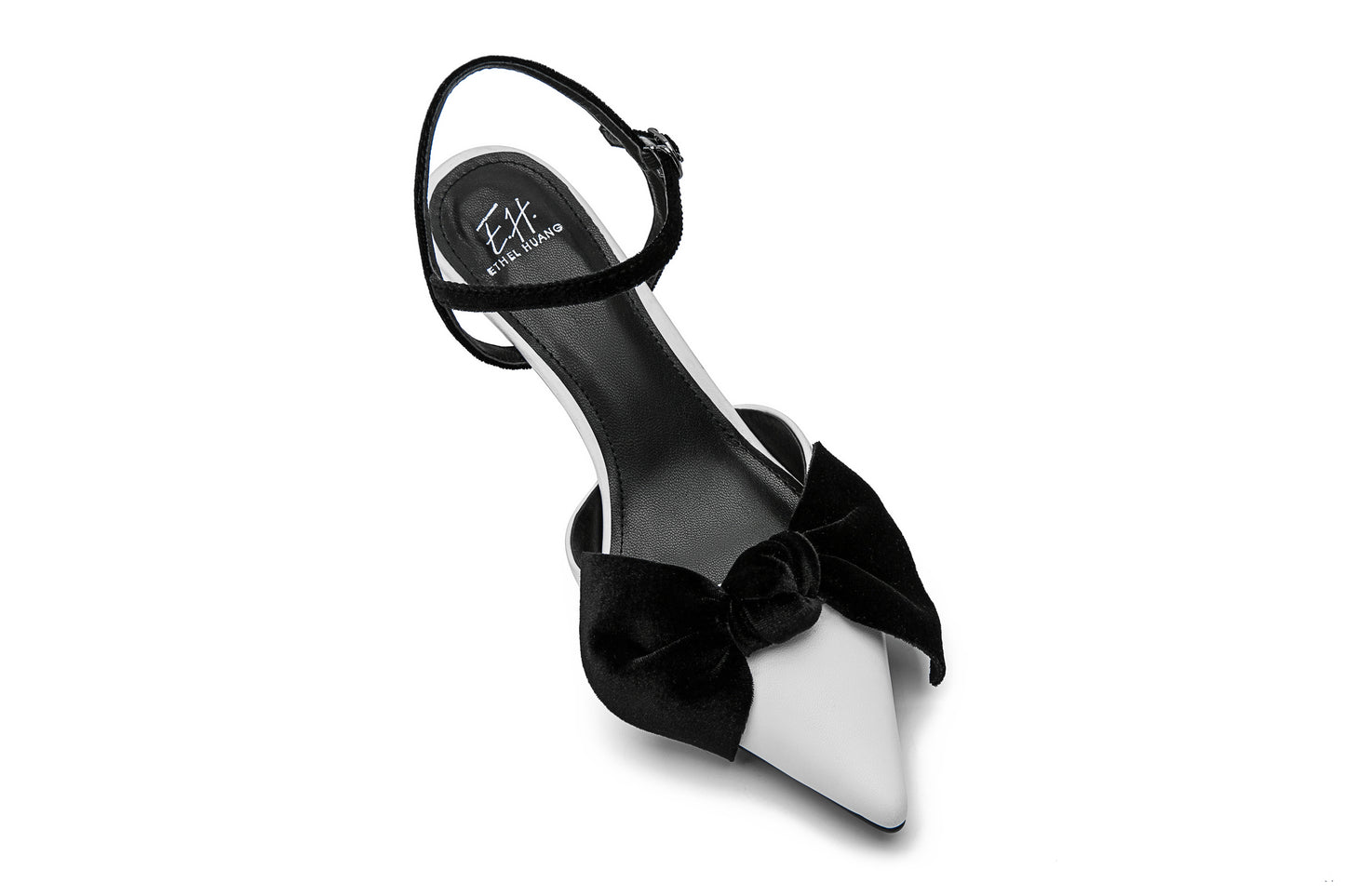 E.H Y-Back Velvet Bow Heel