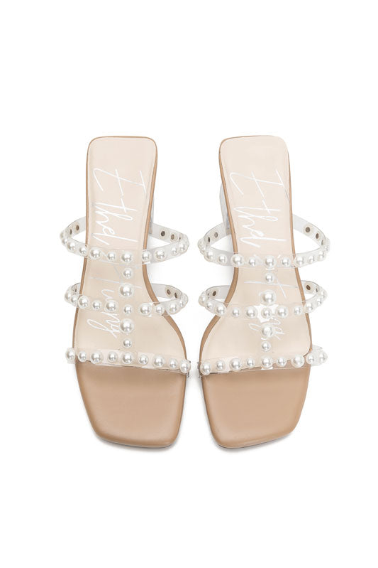 E.H Pearl Open Toe Mule