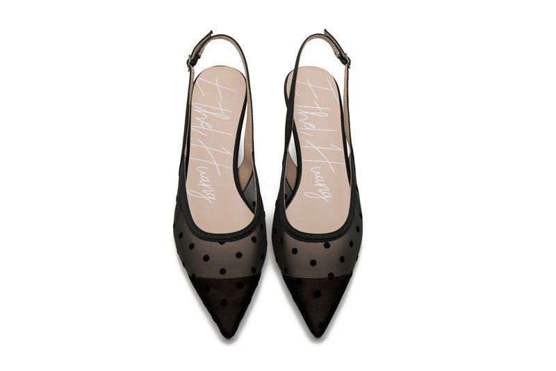 E.H Sling Back Polka Dot Heel