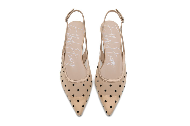 E.H Sling Back Polka Dot Heel