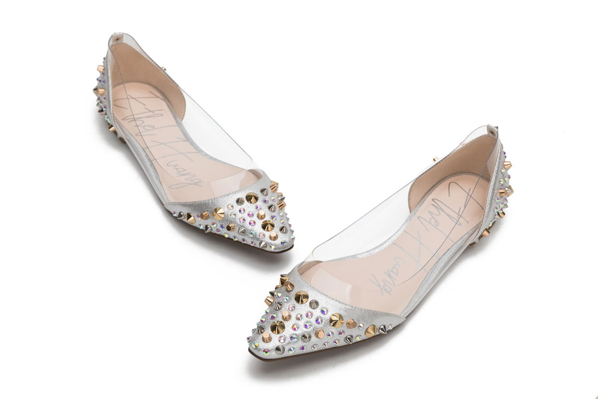 E.H Rivet Studded Clear Flat