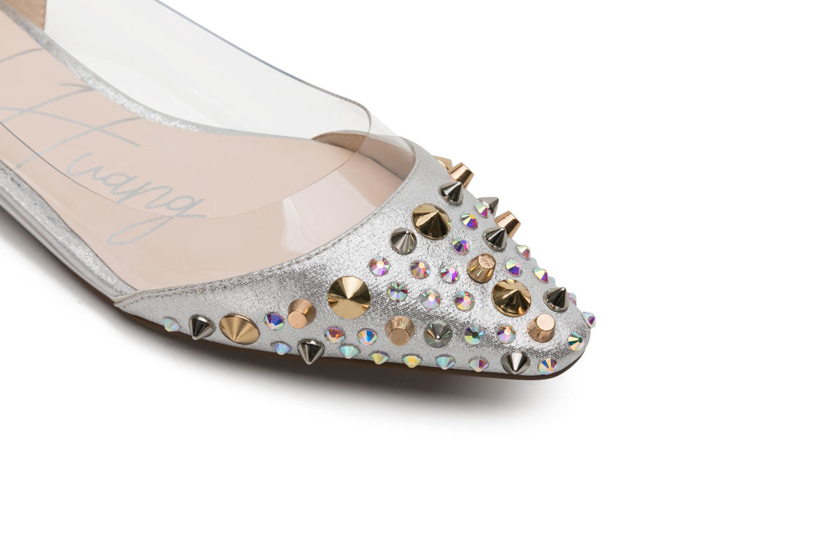 E.H Rivet Studded Clear Flat