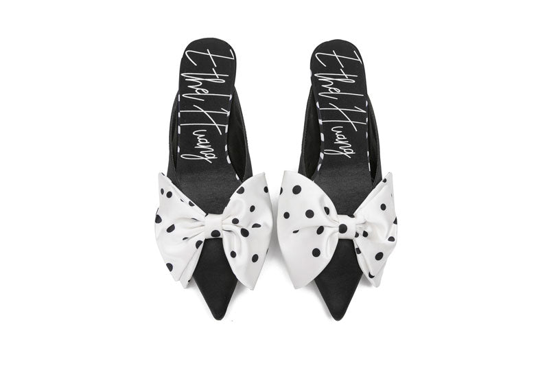 E.H Polka Dot Bow Mule