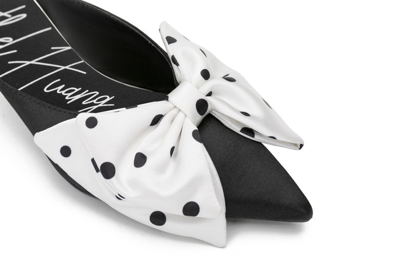 E.H Polka Dot Bow Mule