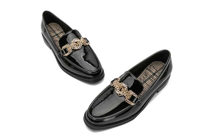 E.H Chained Patent Loafer