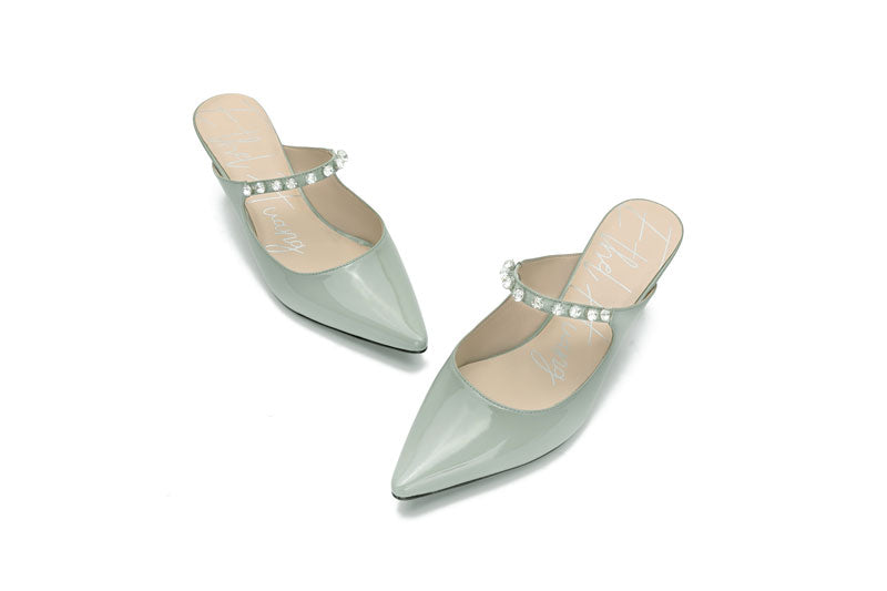 E.H Crystal Beaded Mule