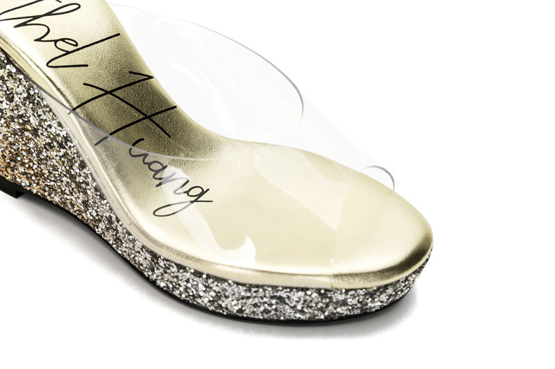 E.H Clear Wedge Slipper