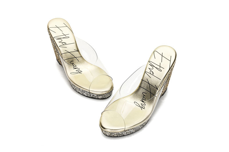 E.H Clear Wedge Slipper