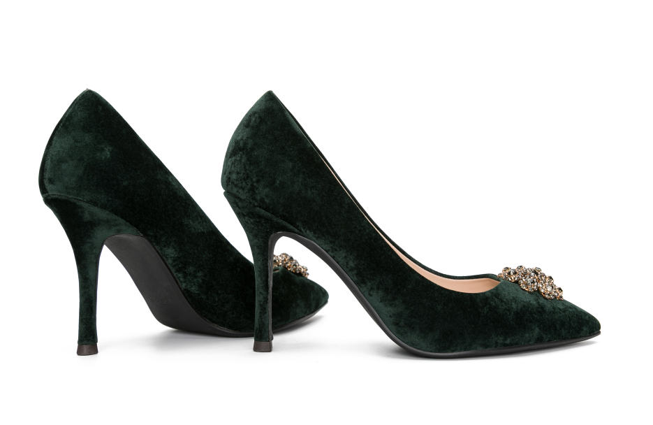 E.H Agate Velvet High Heel