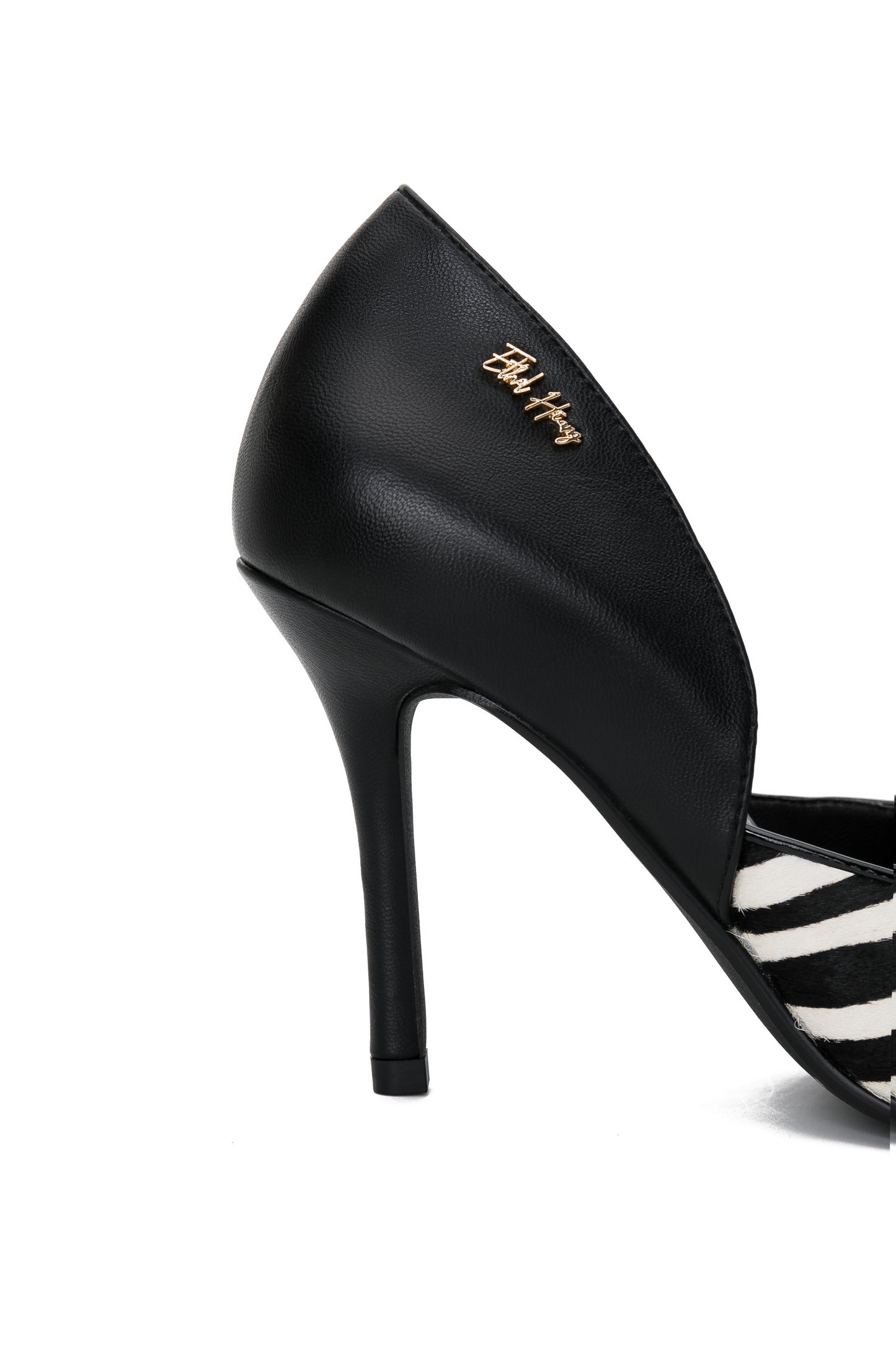 E.H Zebra Fur Pocket Back High Heel