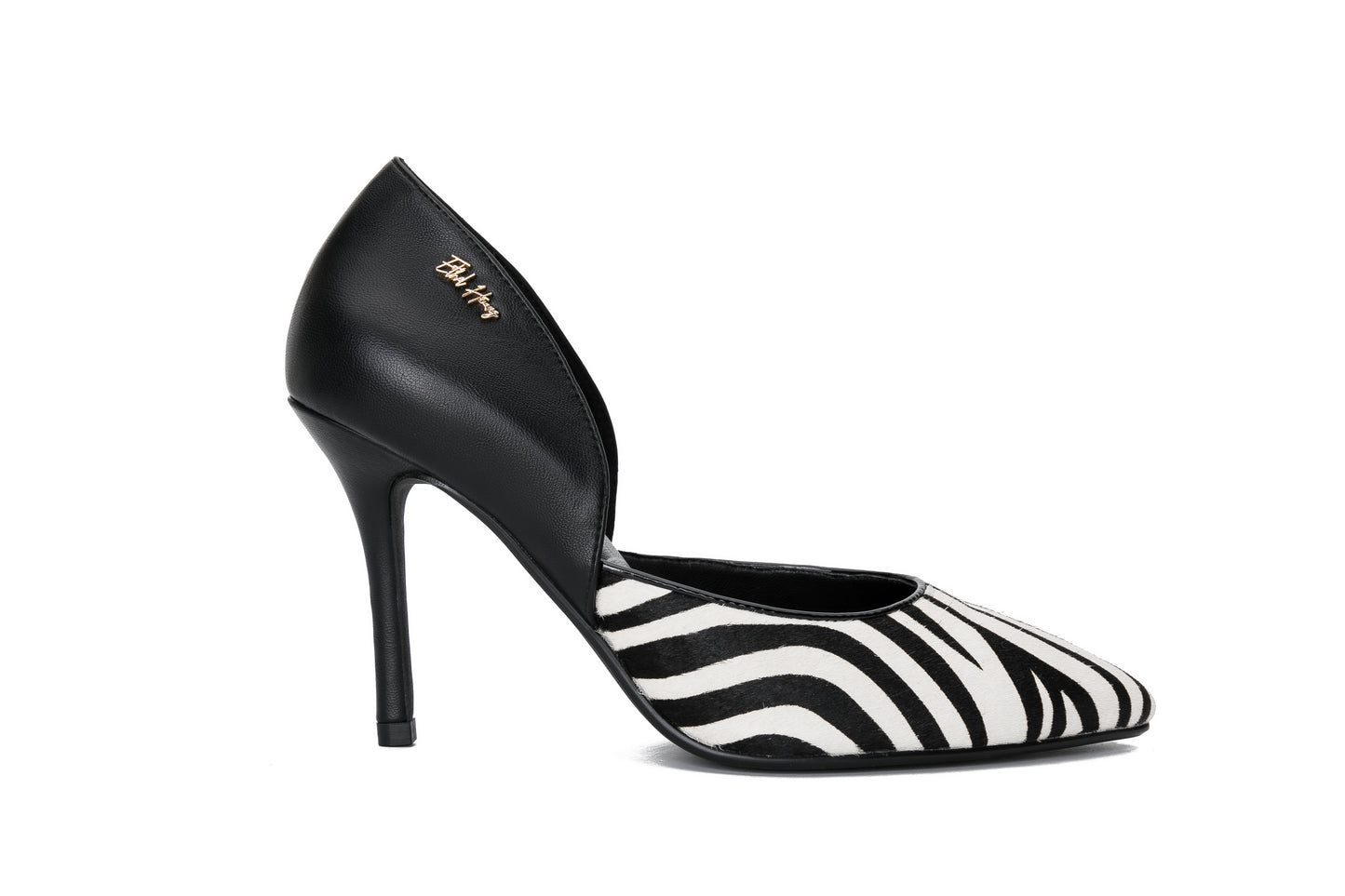 E.H Zebra Fur Pocket Back High Heel