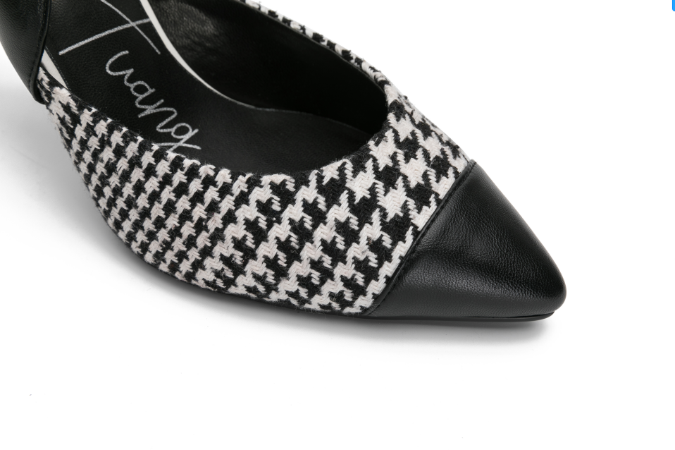 E.H Houndstooth Pocket Back High Heel