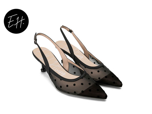 E.H Sling Back Polka Dot Heel