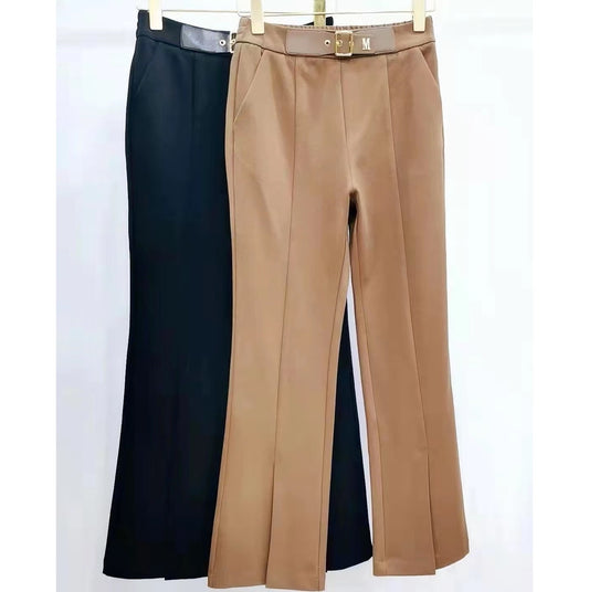 E.H Front Slit Flare Trousers