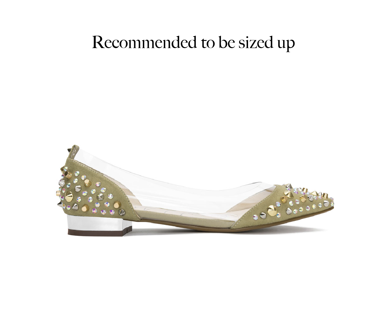 E.H Rivet Studded Clear Flat